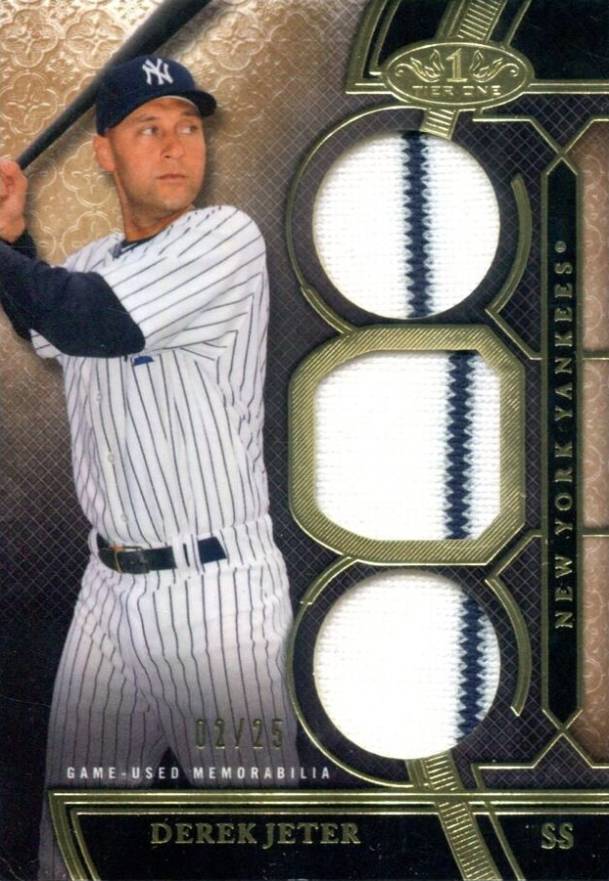 2015 Topps Tier One Relics Derek Jeter #DJ Baseball Card