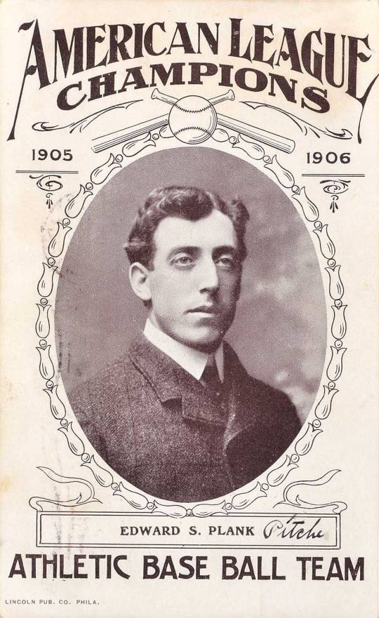 1906 Lincoln Publishing Philadelphia A's Eddie Plank # Baseball Card