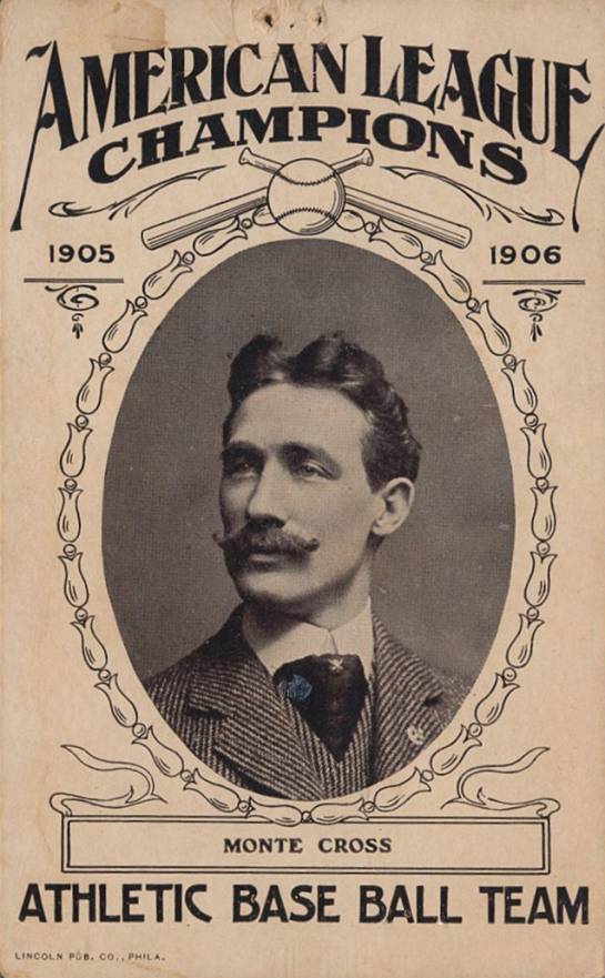 1906 Lincoln Publishing Philadelphia A's Monte Cross # Baseball Card