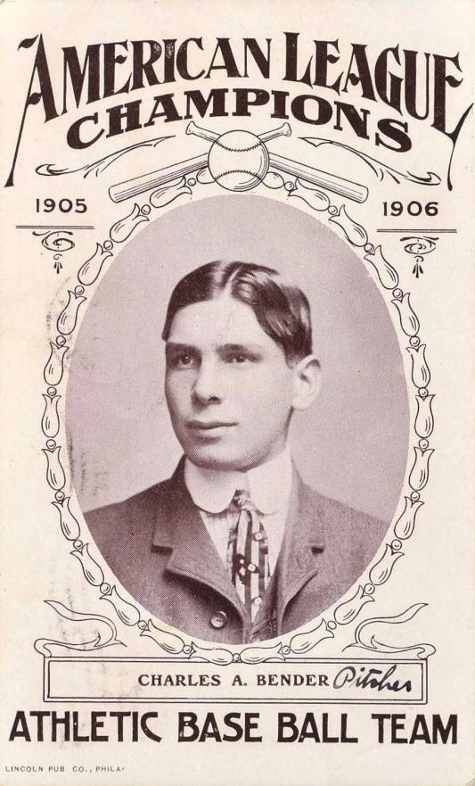 1906 Lincoln Publishing Philadelphia A's Chief Bender # Baseball Card