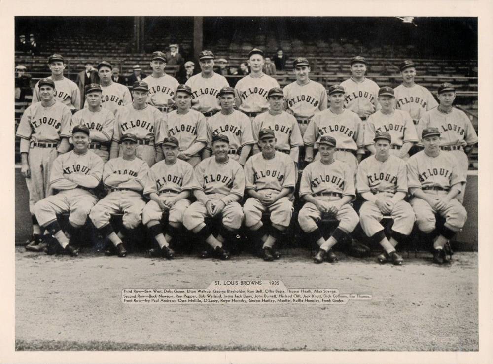 1936 Glossy Finish & Leather St. Louis Browns # Baseball Card