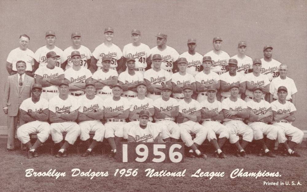 1947 Exhibits 1947-66 Dodgers Team 1956 # Baseball Card