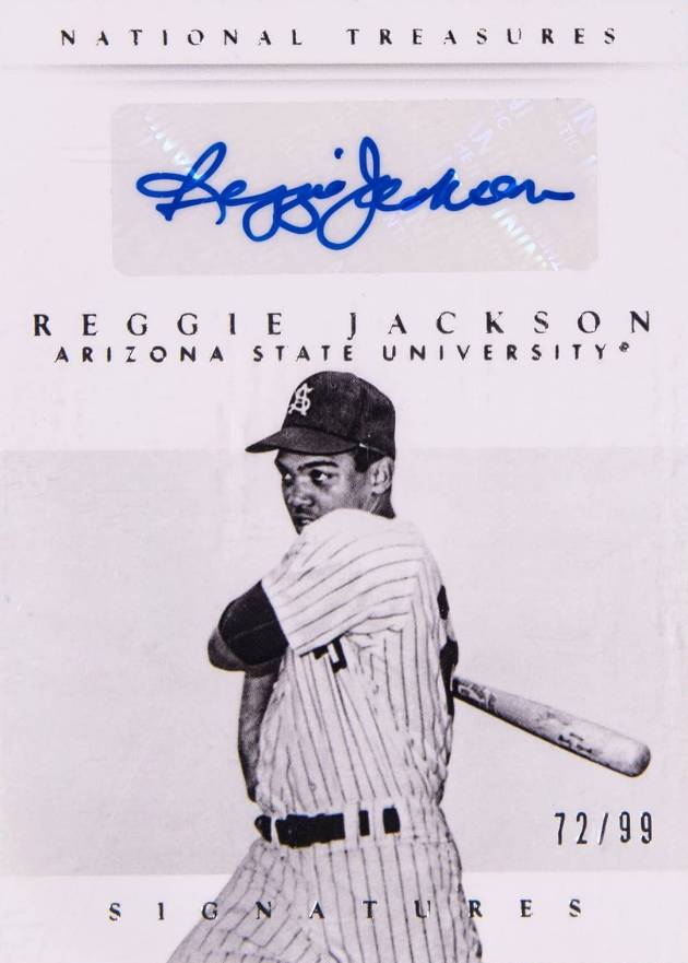 2015 Panini National Treasures Signatures Reggie Jackson #52 Baseball Card