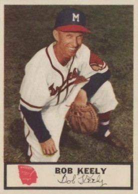 1955 Johnston Cookies Braves Bob Keely #35 Baseball Card