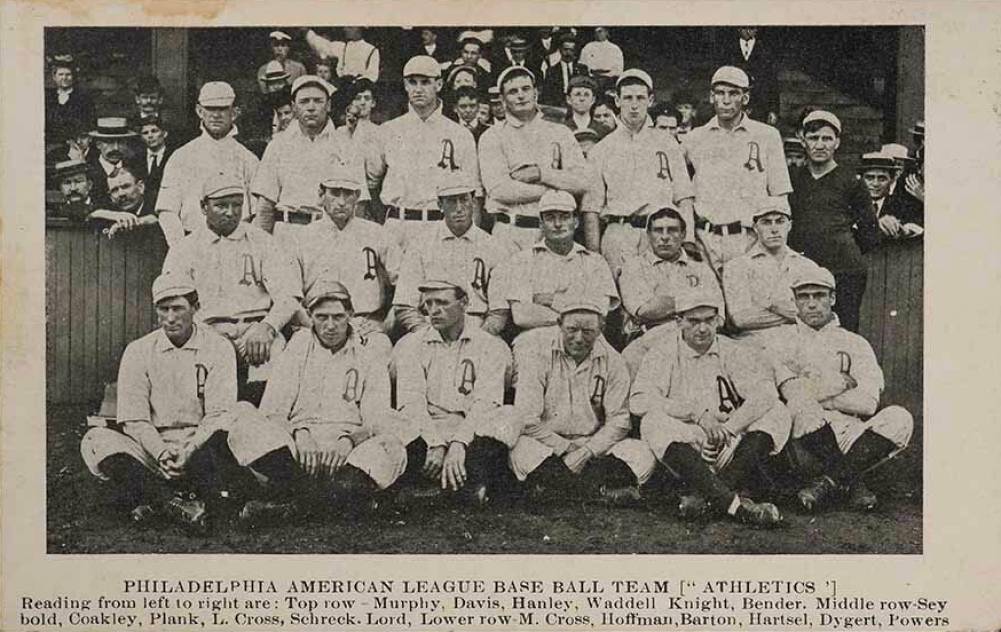 1900 Postcards & Trade 1905 Philadelphia Athletics Team # Baseball Card