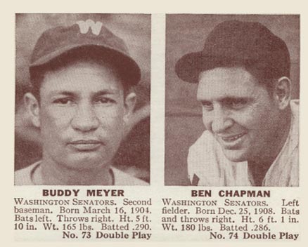 1941 Double Play Meyer/Chapman #73/74 Baseball Card