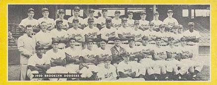 1951 Topps Teams Brooklyn Dodgers # Baseball Card