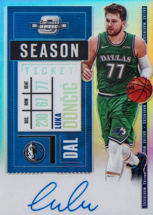 2020 Panini Contenders Optic Veteran Season Ticket Autographs Luka Doncic #VTLDU Basketball Card