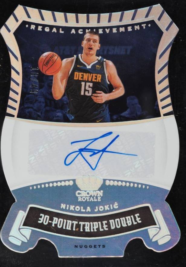 2020 Panini Crown Royale Regal Achievements Signatures Nikola Jokic #RANJK Basketball Card