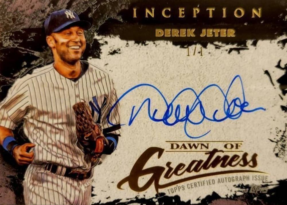 2021 Topps Inception Dawn of Greatness Autographs Derek Jeter #DJ Baseball Card