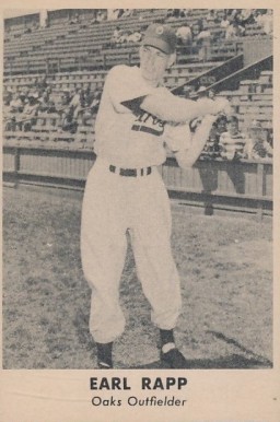 1949 Remar Bread Oakland Oaks Earl Rapp # Baseball Card