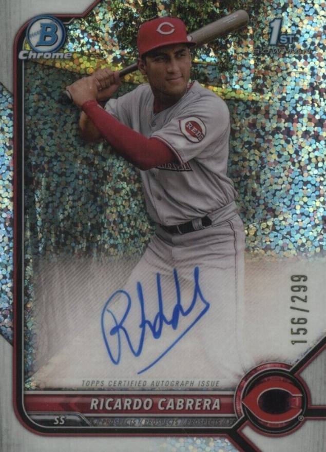 2022 Bowman Chrome Prospect Autographs Ricardo Cabrera #CPARCA Baseball Card