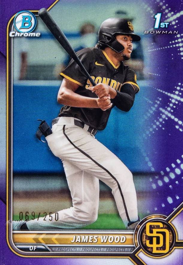 2022 Bowman Chrome Prospects James Wood #BCP108 Baseball Card