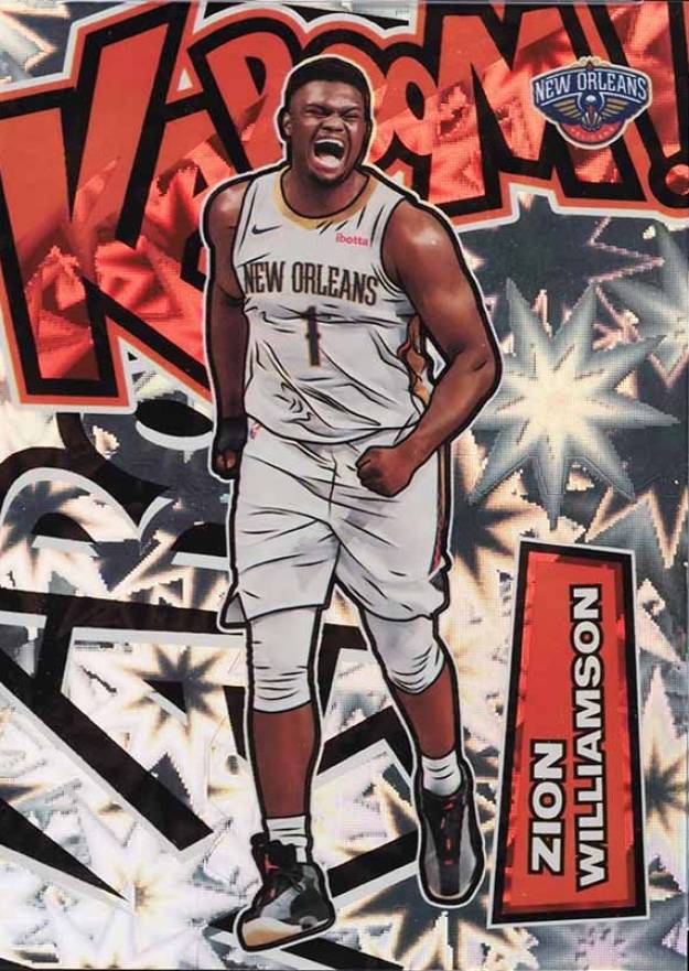 2021 Panini Crown Royale Kaboom! Zion Williamson #4 Basketball Card