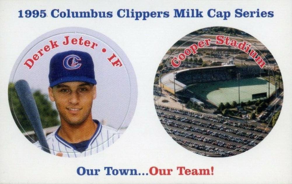 1996 Columbus Clippers Milk Caps Cooper Stadium/Derek Jeter # Baseball Card