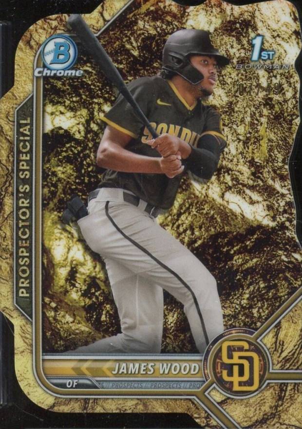 2022 Bowman Chrome Prospector's Special Die-Cut Variation James Wood #BCPD108 Baseball Card