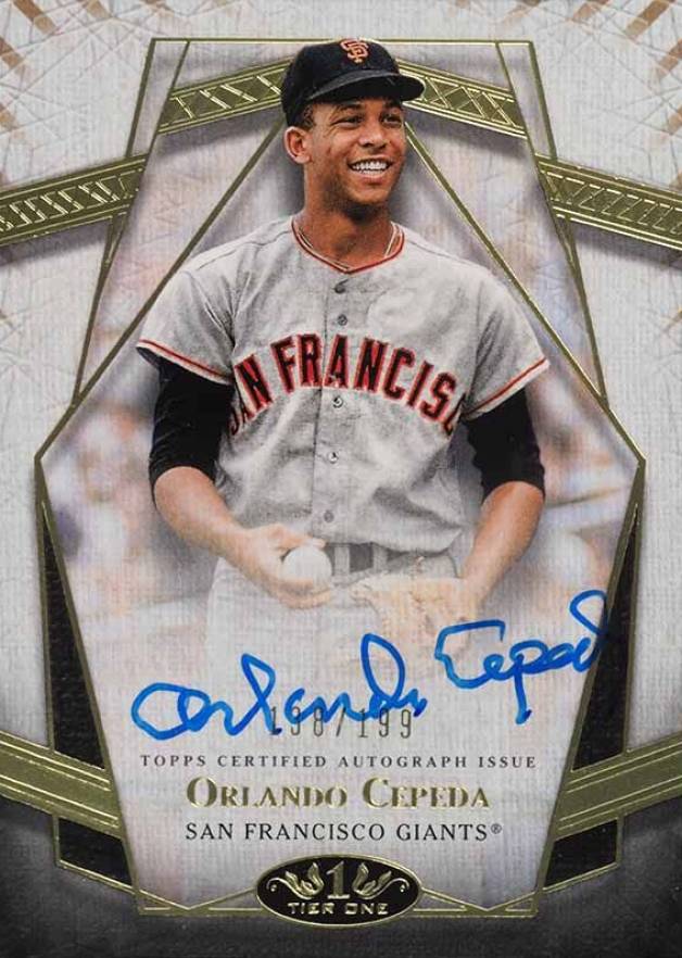 2022 Topps Tier One Prime Performers Autographs Orlando Cepeda #PPAOC Baseball Card