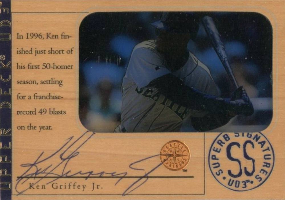 1997 UD3 Superb Signatures Ken Griffey Jr. # Baseball Card