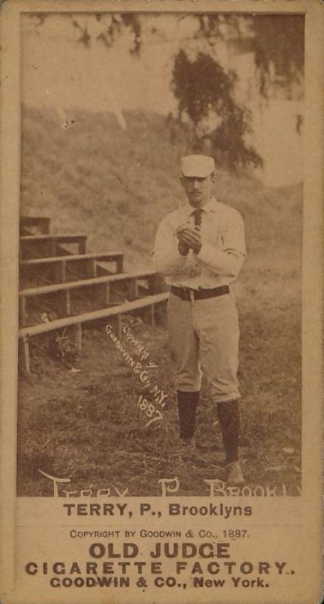 1887 Old Judge Terry, P., Brooklyn #455-2a Baseball Card