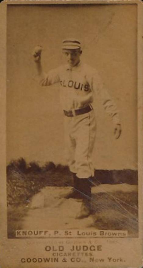 1887 Old Judge Knouff, P. St. Louis Browns #267-5a Baseball Card