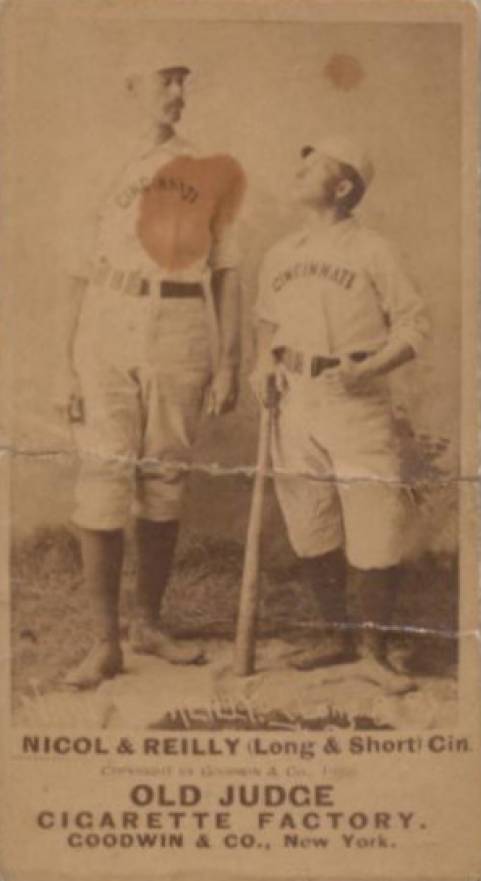 1887 Old Judge Nicol & Reilly (Long & Short) Cin #346-7c Baseball Card