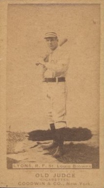 1887 Old Judge Lyons, R.F. St Louis Browns #284-2a Baseball Card