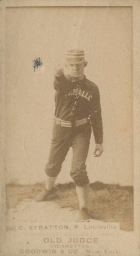 1887 Old Judge C. Stratton, P. Louisville #441-4a Baseball Card