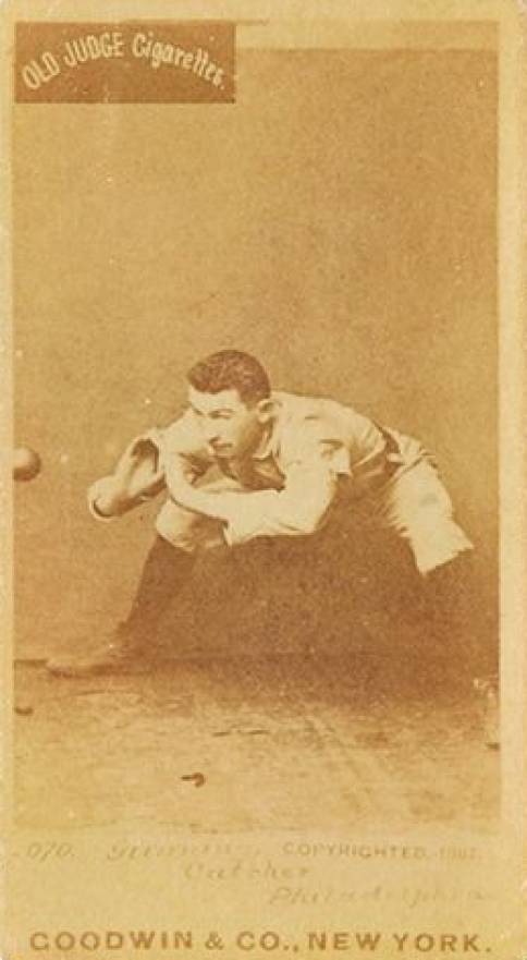 1887 Old Judge Gunning, Catcher, Philadelphia #204-1c Baseball Card