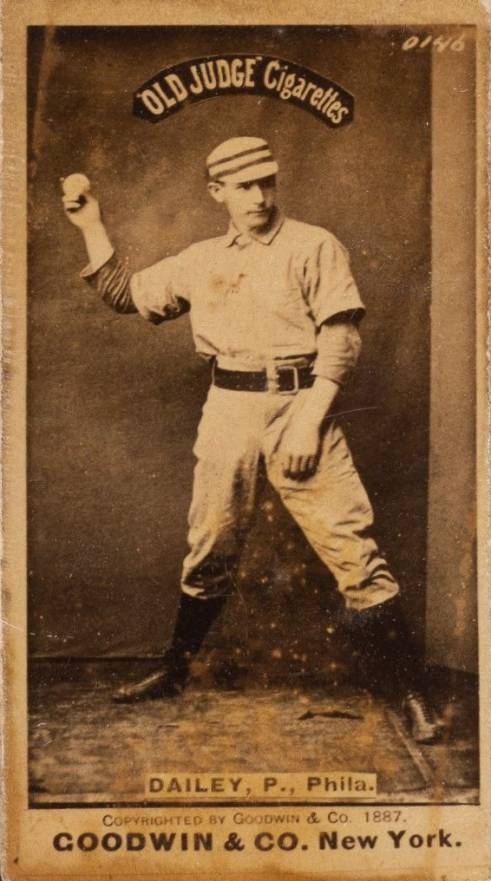 1887 Old Judge Dailey, P., Phila. #110-1a Baseball Card