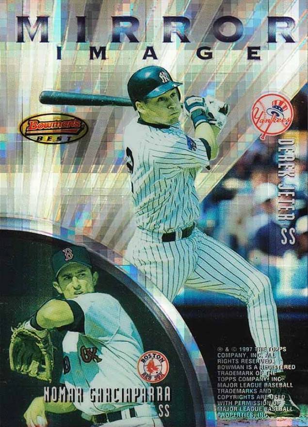 1997 Bowman's Best Mirror Image Barry Larkin/Derek Jeter/Hiram Bocachica/Nomar Garciaparra #MI1 Baseball Card