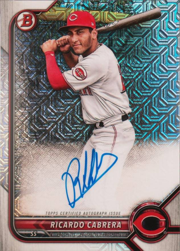 2022 Bowman Chrome Mega Box Autographs Ricardo Cabrera #RC Baseball Card