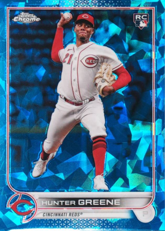 2022 Topps Chrome Update Sapphire Edition Hunter Greene #160 Baseball Card