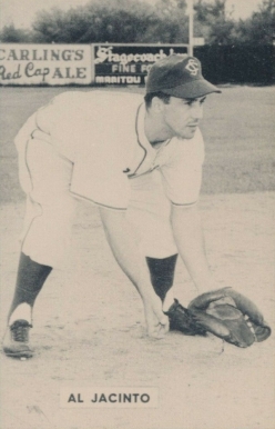 1952 Globe Printing Colorado Springs Sky Sox Al Jacinto # Baseball Card