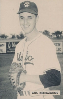 1952 Globe Printing Colorado Springs Sky Sox Gus Keriazakos # Baseball Card