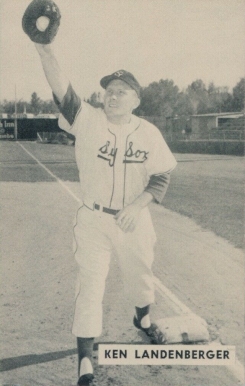 1952 Globe Printing Colorado Springs Sky Sox Ken Landenberger # Baseball Card