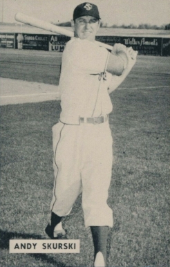 1952 Globe Printing Colorado Springs Sky Sox Andy Skurski # Baseball Card