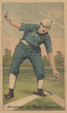 1887 Buchner Gold Coin Fred Pfeffer # Baseball Card