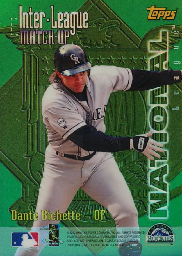 1997 Topps Inter-League Match-Up Dante Bichette/Ken Griffey Jr. #ILM3 Baseball Card