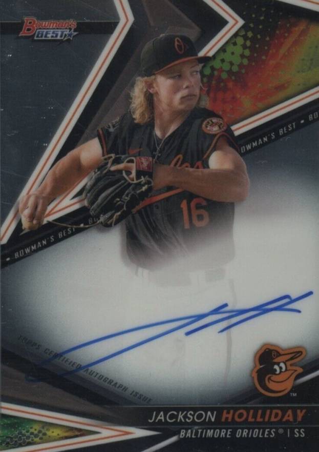 2022 Bowman's Best Best of 2022 Autographs Jackson Holliday #B22JH Baseball Card