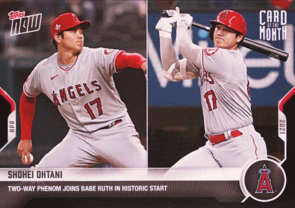 2021 Topps Now Card of the Month Shohei Ohtani #M-APR Baseball Card