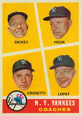 1960 Topps Yankees Coaches #465 Baseball Card