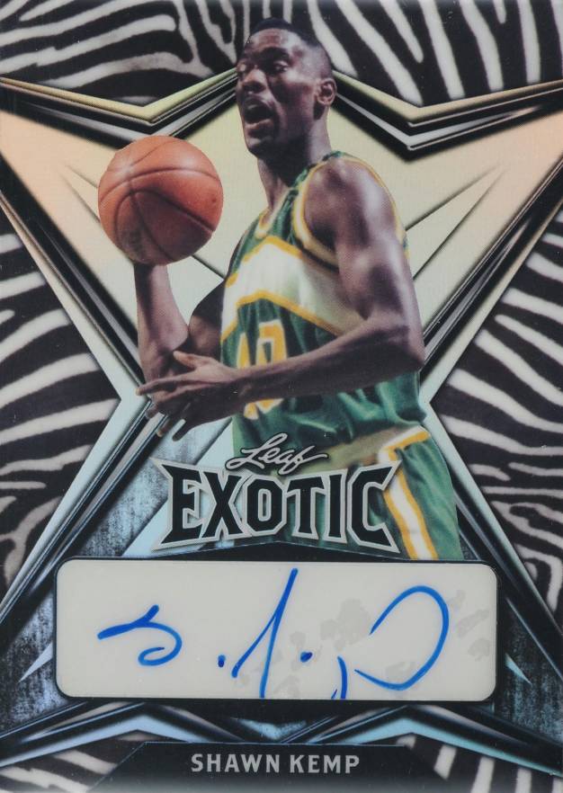 2022 Leaf Exotic Autographs Shawn Kemp #BASK1 Basketball Card