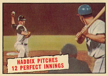 1961 Topps Haddix Pitches 12 Perfect Innings #410 Baseball Card