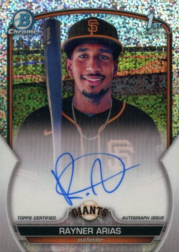 2023 Bowman Chrome Prospect Autographs Rayner Arias #CPARA Baseball Card