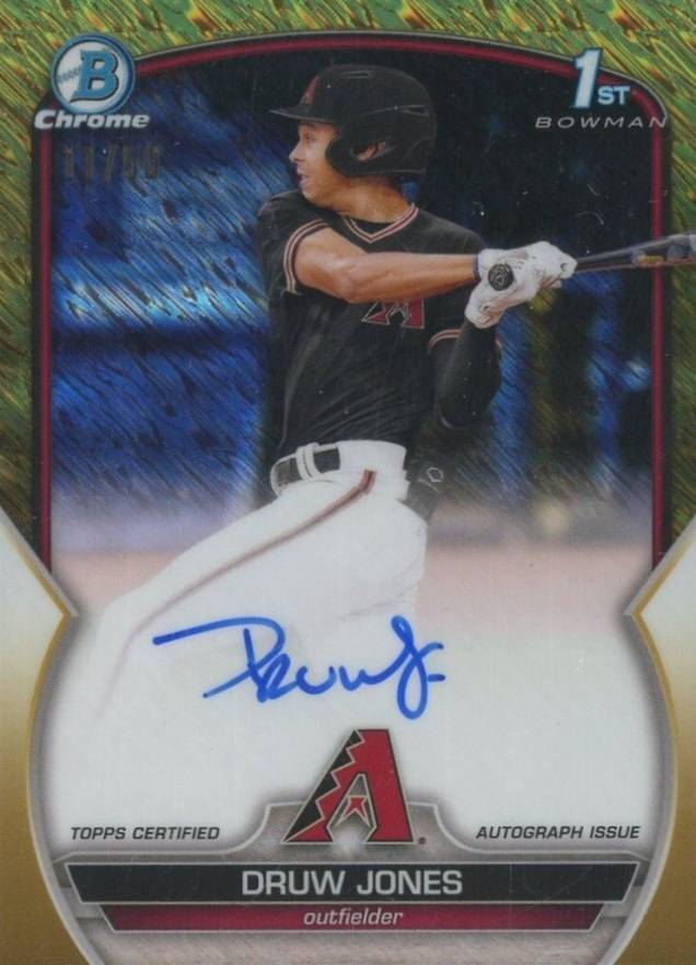 2023 Bowman Chrome Prospect Autographs Druw Jones #CPADJ Baseball Card