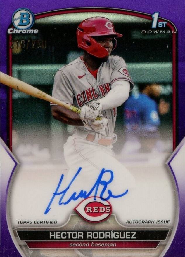 2023 Bowman Chrome Prospect Autographs Hector Rodriguez #CPAHRO Baseball Card