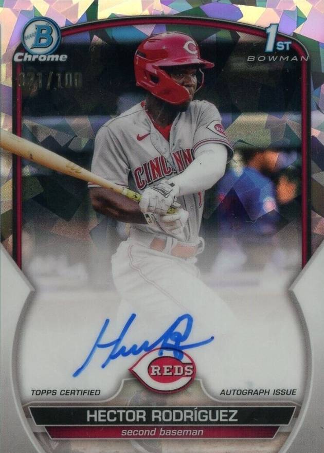 2023 Bowman Chrome Prospect Autographs Hector Rodriguez #CPAHRO Baseball Card