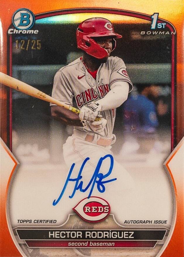 2023 Bowman Chrome Prospect Autographs Hector Rodriguez #CPAHRO Baseball Card