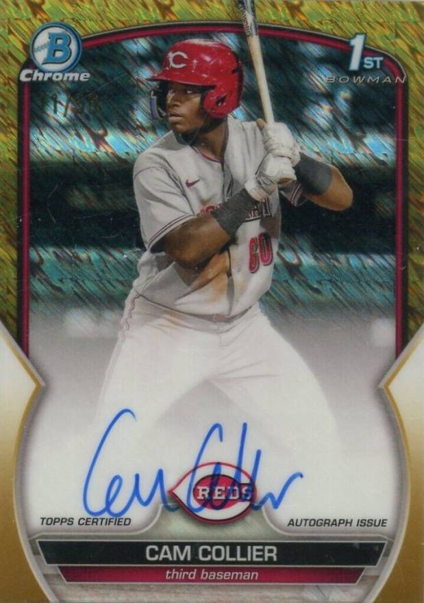 2023 Bowman Chrome Prospect Autographs Cam Collier #CPACC Baseball Card