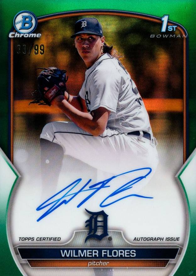 2023 Bowman Chrome Prospect Autographs Wilmer Flores #CPAWF Baseball Card